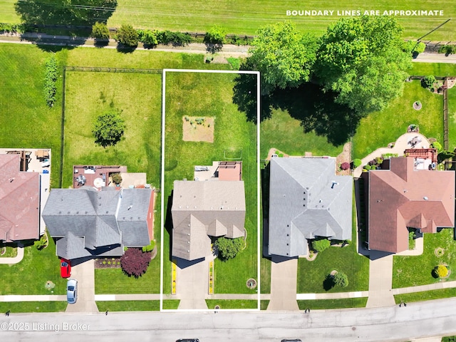 7911 Windgate Dr, Louisville, KY 40291 - aerial perspective of suburban area with property parcel outlined