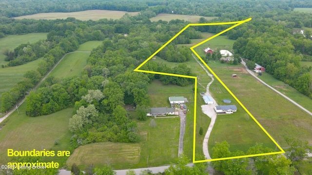 2010 Beech Grove Rd, Shepherdsville, KY 40165 - aerial view of sparsely populated area featuring property boundaries highlighted