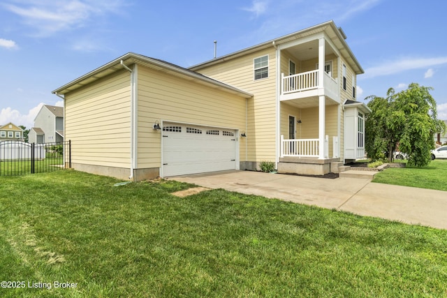 182 Washington Commons Dr, Mt Washington, KY 40047 - traditional home with driveway, a balcony, a porch, and an attached garage