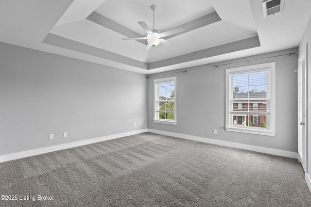 182 Washington Commons Dr, Mt Washington, KY 40047 - carpeted empty room with a raised ceiling, baseboards, and ceiling fan