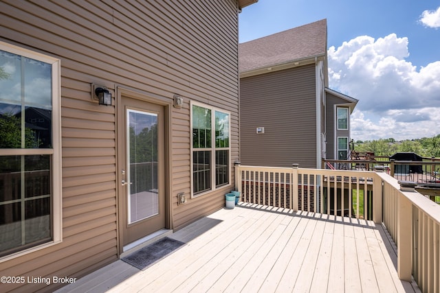 14341 Halden Ridge Way, Louisville, KY 40245 - wooden terrace featuring area for grilling