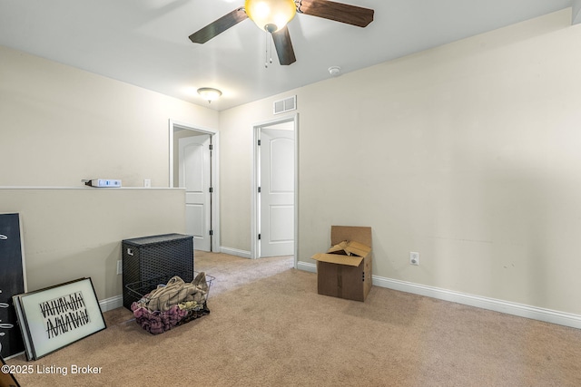 218 Sangria Dr, Vine Grove, KY 40175 - misc room featuring carpet floors, a ceiling fan, and baseboards