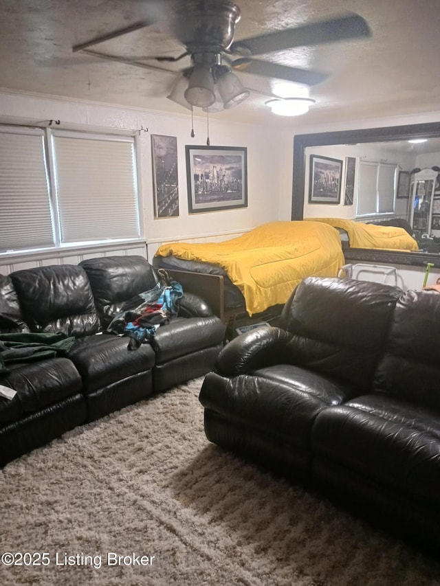 7702 Edna M Rd, Louisville, KY 40258 - living room with ceiling fan