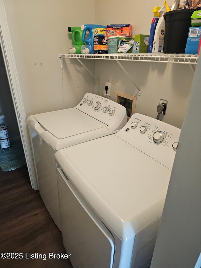100 Monroe St, Radcliff, KY 40160 - washroom with washer and clothes dryer and wood finished floors