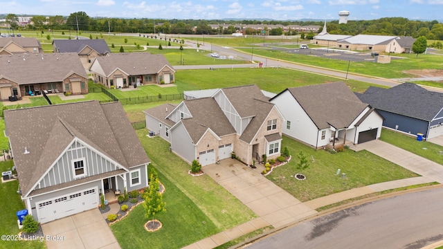 aerial view of residential area