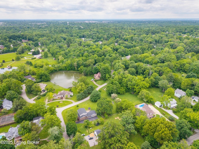 7003 Red Plum Ter, Pewee Valley, KY 40056 - bird's eye view of a large body of water and a heavily wooded area