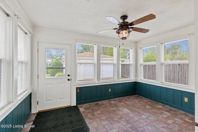 3531 Graham Rd, Louisville, KY 40207 - unfurnished sunroom with brick patterned floors and healthy amount of natural light