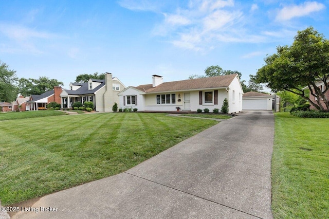 3531 Graham Rd, Louisville, KY 40207 - view of front facade featuring a garage and a front lawn