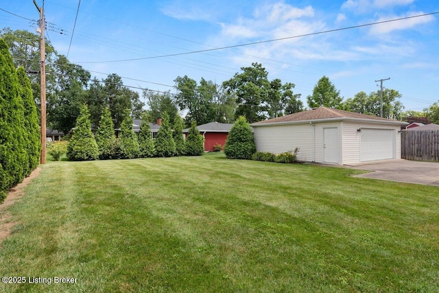 3531 Graham Rd, Louisville, KY 40207 - view of yard featuring an outdoor structure and a detached garage