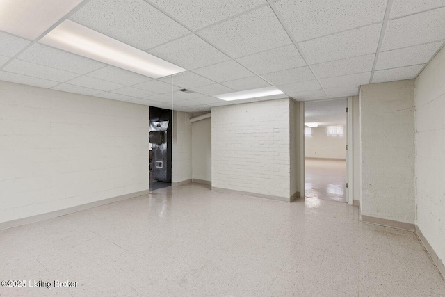 3531 Graham Rd, Louisville, KY 40207 - finished below grade area featuring a paneled ceiling and tile patterned floors
