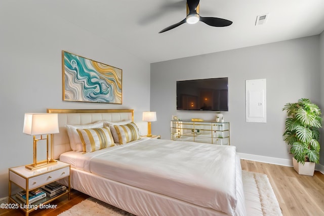 530-532 E Burnett Ave, Louisville, KY 40217 - bedroom featuring wood finished floors, baseboards, and ceiling fan