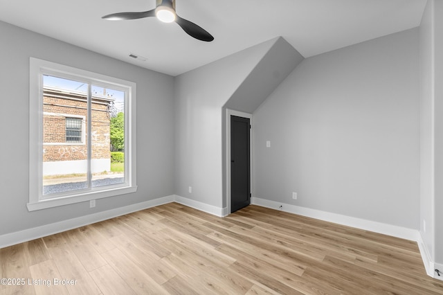 530-532 E Burnett Ave, Louisville, KY 40217 - additional living space featuring light wood-style floors, a ceiling fan, and baseboards