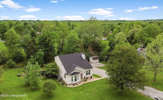 1900 Wolf Dr, La Grange, KY 40031 - view from above of property featuring a forest