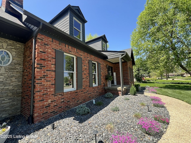 1609 Tall Oaks Dr, Jeffersonville, IN 47130 - view of home's exterior with brick siding