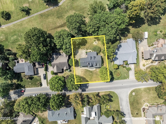 1609 Tall Oaks Dr, Jeffersonville, IN 47130 - aerial perspective of suburban area with property boundaries highlighted