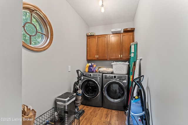 1609 Tall Oaks Dr, Jeffersonville, IN 47130 - laundry room featuring cabinet space, washer and dryer, and light wood finished floors