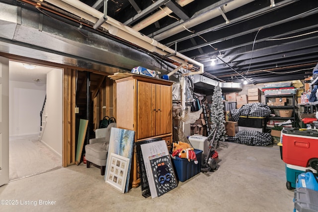 1609 Tall Oaks Dr, Jeffersonville, IN 47130 - unfinished below grade area featuring stairs