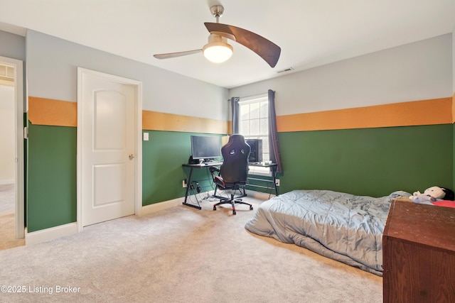 566 Wooded Falls Rd, Louisville, KY 40243 - bedroom featuring carpet floors, ceiling fan, and baseboards