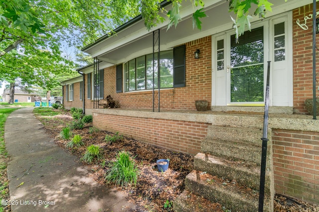1802 Wildbriar Ct, La Grange, KY 40031 - view of home's exterior featuring a porch and brick siding