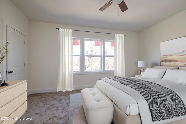 426 E Oak St, Louisville, KY 40203 - bedroom with baseboards, carpet, and a ceiling fan