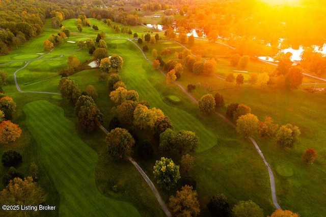 bird's eye view of a golf course
