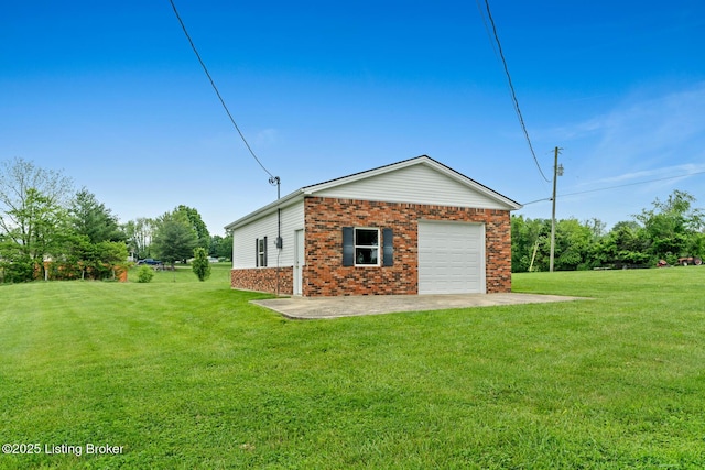 1160 Buck Knobs Rd, Ekron, KY 40117 - rear view of house with brick siding and a yard