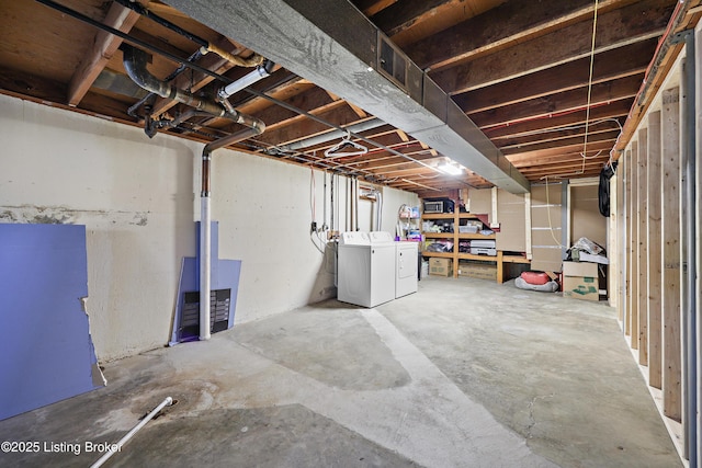 2700 Bagby Way, Louisville, KY 40216 - unfinished below grade area with independent washer and dryer