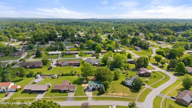 aerial view of residential area