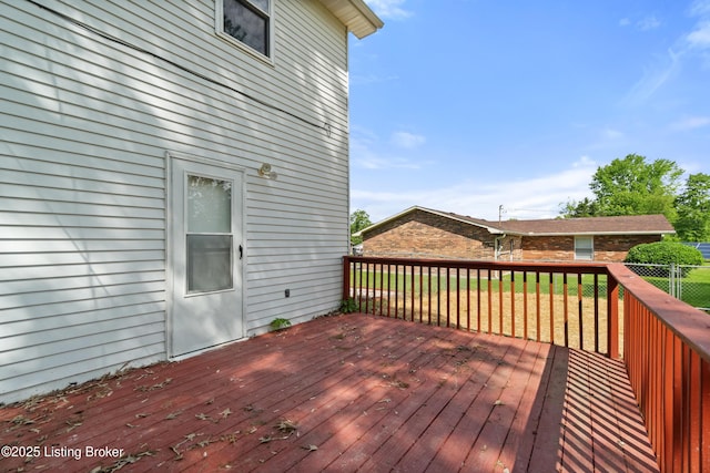 deck with fence