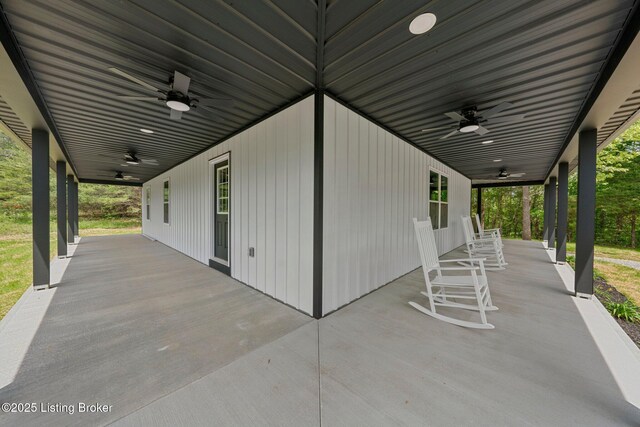 314 Nolin Estates Rd, Clarkson, KY 42726 - view of patio with ceiling fan and a porch