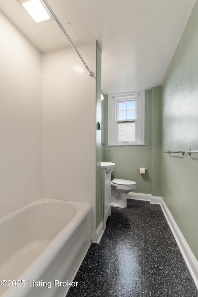 1412 Willow Ave Unit 69, Louisville, KY 40204 - full bathroom featuring toilet, baseboards, shower / bath combination, and vanity