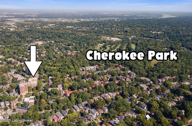 1412 Willow Ave Unit 69, Louisville, KY 40204 - aerial view of property and surrounding area with a forest