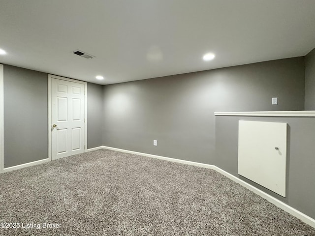 10923 Collington Dr, Louisville, KY 40241 - finished basement with carpet flooring, recessed lighting, and baseboards