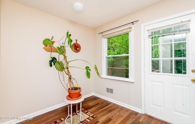 10600 Colonial Woods Way Unit 9-1, Louisville, KY 40223 - entryway featuring baseboards and wood finished floors