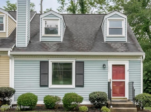 10600 Colonial Woods Way Unit 9-1, Louisville, KY 40223 - new england style home featuring a chimney and roof with shingles