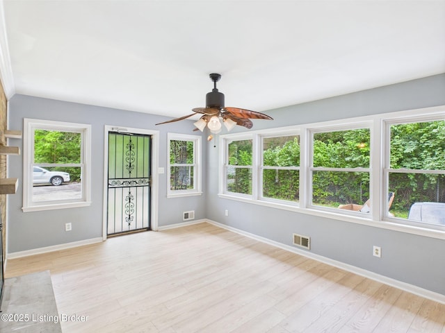 4212 David Ave, Louisville, KY 40215 - spare room featuring ceiling fan, baseboards, and light wood finished floors
