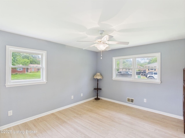 4212 David Ave, Louisville, KY 40215 - unfurnished room with light wood-type flooring, baseboards, and ceiling fan
