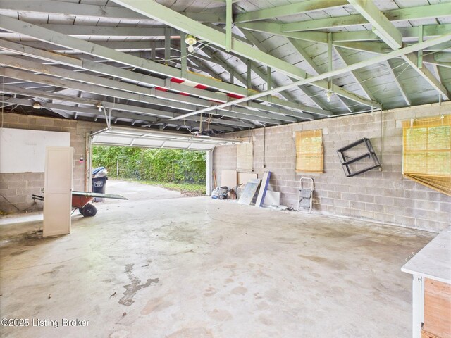 4212 David Ave, Louisville, KY 40215 - garage with concrete block wall