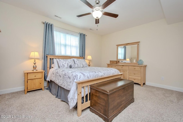 18705 Weymuth Ln, Louisville, KY 40245 - bedroom featuring light colored carpet, baseboards, and a ceiling fan