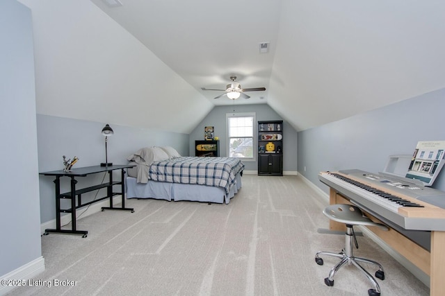 18705 Weymuth Ln, Louisville, KY 40245 - bedroom featuring carpet, baseboards, and vaulted ceiling
