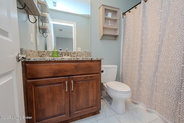 18705 Weymuth Ln, Louisville, KY 40245 - full bathroom featuring toilet, vanity, and a shower with shower curtain