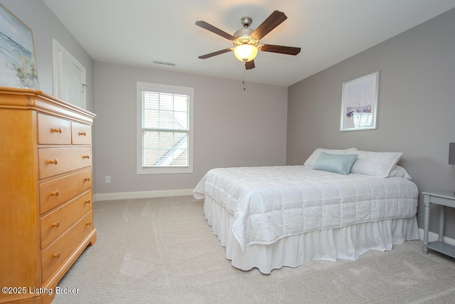 18705 Weymuth Ln, Louisville, KY 40245 - bedroom with baseboards, light colored carpet, and a ceiling fan