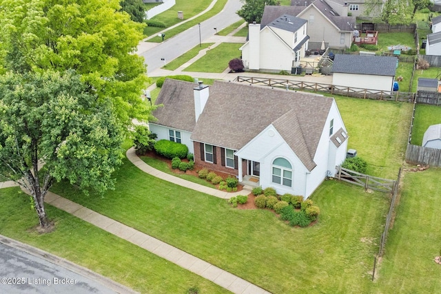 aerial perspective of suburban area