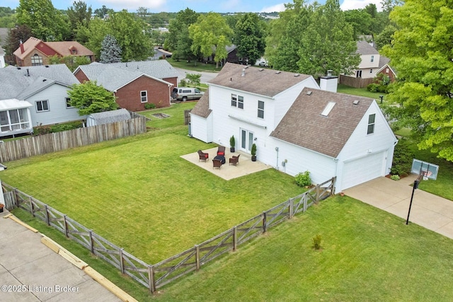aerial perspective of suburban area