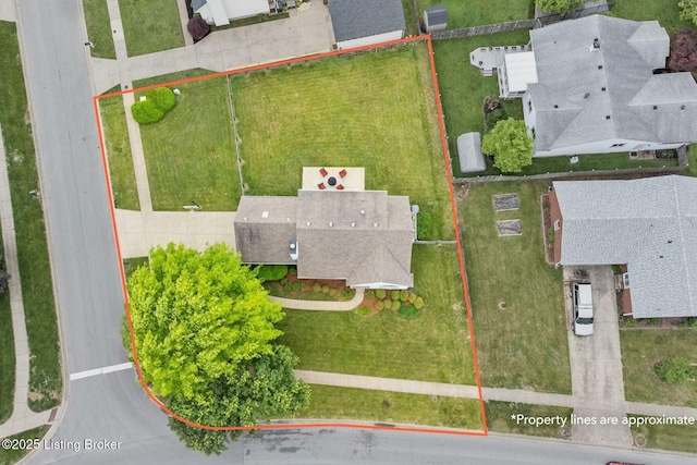 aerial view of property's location with property boundaries highlighted