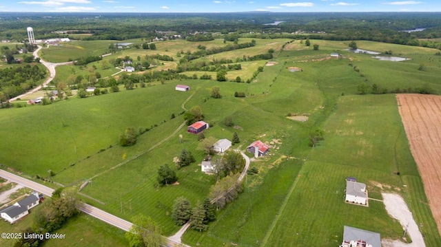 aerial view of property's location with rural landscape and agricultural land