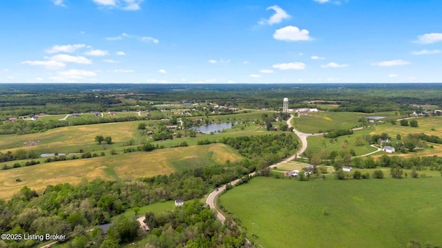 overview of rural landscape featuring a large body of water
