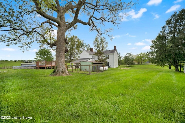 view of grassy yard