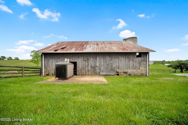 view of pole building