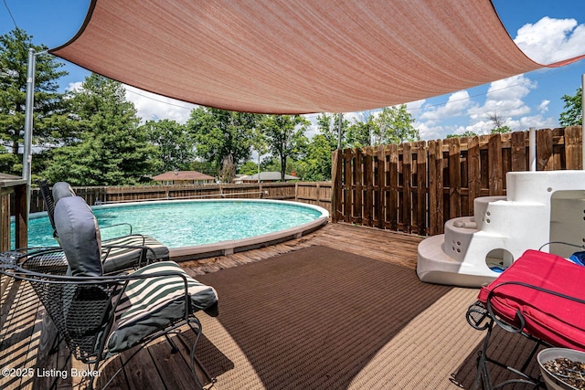 8703 Waltlee Rd, Louisville, KY 40291 - view of swimming pool with a fenced backyard and a deck